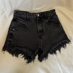 Stradivarius Black Ripped Jean Shorts | Summer Jean Shorts